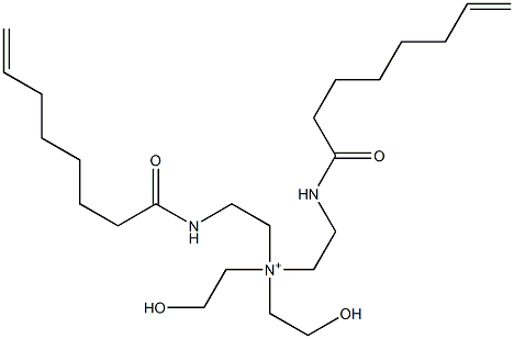 N,N-Bis(2-hydroxyethyl)-2-(7-octenoylamino)-N-[2-(7-octenoylamino)ethyl]ethanaminium Struktur