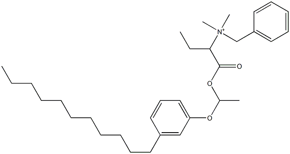 N,N-Dimethyl-N-benzyl-N-[1-[[1-(3-undecylphenyloxy)ethyl]oxycarbonyl]propyl]aminium Struktur