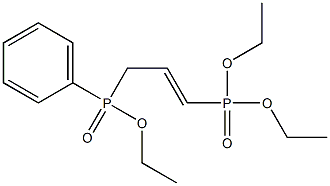 1-(Diethoxyphosphinyl)-3-[ethoxy(phenyl)phosphinyl]-1-propene Struktur