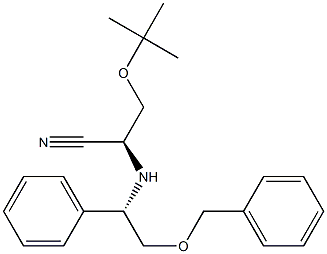 (S)-3-(tert-Butyloxy)-2-[[(S)-2-(benzyloxy)-1-phenylethyl]amino]propanenitrile Struktur