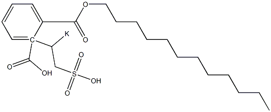 Phthalic acid 1-dodecyl 2-(1-potassiosulfoethyl) ester Struktur