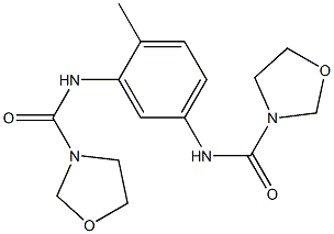 N,N'-(4-Methyl-1,3-phenylene)bis(oxazolidine-3-carboxamide) Struktur