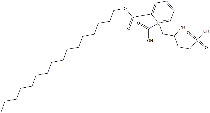 Phthalic acid 1-hexadecyl 2-(2-sodiosulfobutyl) ester Struktur