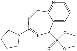 [7-(Pyrrolidin-1-yl)-5H-pyrido[3,2-c]azepin-5-yl]phosphonic acid dimethyl ester Struktur