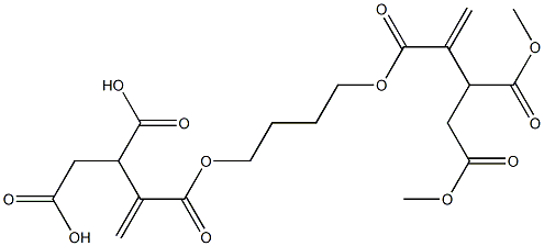 3,3'-[1,4-Butanediylbis(oxycarbonyl)]bis(3-butene-1,2-dicarboxylic acid dimethyl) ester Struktur