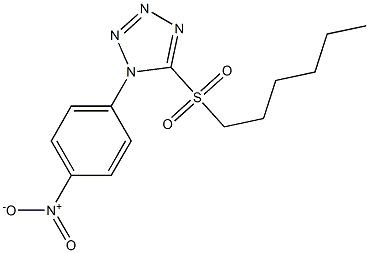 Hexyl 1-(4-nitrophenyl)-1H-tetrazol-5-yl sulfone Struktur