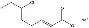 6-Chloro-2-octenoic acid sodium salt Struktur