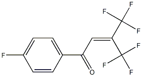 1-(p-Fluorophenyl)-4,4,4-trifluoro-3-trifluoromethyl-2-buten-1-one Struktur