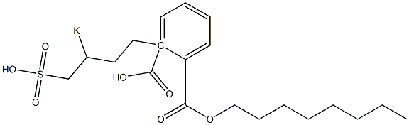 Phthalic acid 1-octyl 2-(3-potassiosulfobutyl) ester Struktur