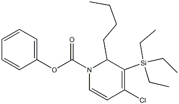 4-Chloro-1,2-dihydro-2-butyl-3-(triethylsilyl)pyridine-1-carboxylic acid phenyl ester Struktur