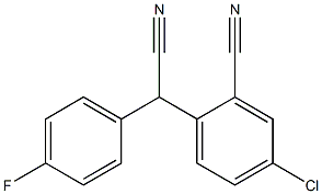 (2-Cyano-4-chlorophenyl)(4-fluorophenyl)acetonitrile Struktur