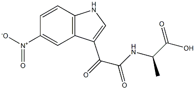 N-[[(5-Nitro-1H-indol-3-yl)carbonyl]carbonyl]-D-alanine Struktur