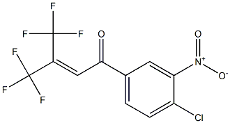 1-(4-Chloro-3-nitrophenyl)-4,4,4-trifluoro-3-(trifluoromethyl)-2-buten-1-one Struktur