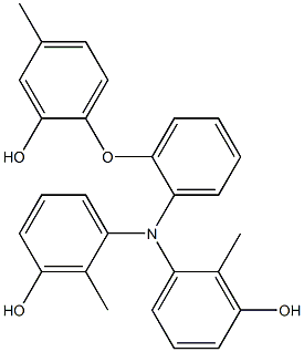 N,N-Bis(3-hydroxy-2-methylphenyl)-2-(2-hydroxy-4-methylphenoxy)benzenamine Struktur