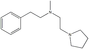 N-[2-Phenylethyl]-N-methyl-2-(1-pyrrolidinyl)ethanamine Struktur