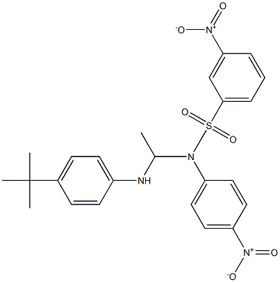 N-[1-[(4-tert-Butylphenyl)amino]ethyl]-N-(4-nitrophenyl)-3-nitrobenzenesulfonamide Struktur