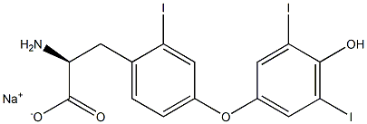 (S)-2-Amino-3-[4-(4-hydroxy-3,5-diiodophenoxy)-2-iodophenyl]propanoic acid sodium salt Struktur