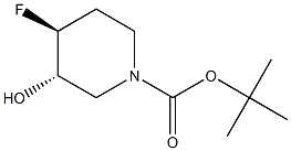 (3S,4S)-tert-butyl 4-fluoro-3-hydroxypiperidine-1-carboxylate Struktur