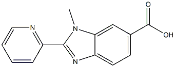 1-Methyl-2-(2-pyridinyl)-1H-benzimidazole-6-carboxylic acid Struktur