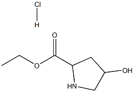 4-Hydroxy-pyrrolidine-2-carboxylic acidethyl ester hydrochloride Struktur