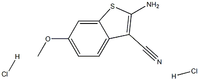 2-amino-6-methoxybenzo[b]thiophene-3-carbonitrile dihydrochloride Struktur