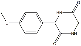 3-(4-methoxyphenyl)piperazine-2,5-dione Struktur