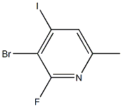 3-bromo-2-fluoro-4-iodo-6-methylpyridine Struktur