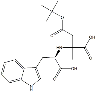 Boc-alpha-Isobutyric acid-D-tryptophan Struktur