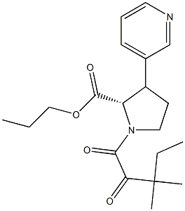 (S)-3-(pyridin-3-yl)propyl 1-(3,3-dimethyl-2-oxopentanoyl)pyrrolidine-2-carboxylate Struktur