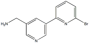 (5-(6-bromopyridin-2-yl)pyridin-3-yl)methanamine Struktur