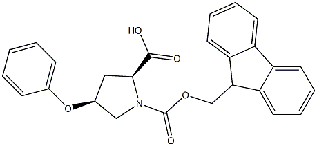 (2S,4S)-Fmoc-4-phenoxy-pyrrolidine-2-carboxylic acid Struktur