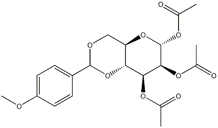 1,2,3-Tri-O-acetyl-4,6-O-(4-methoxybenzylidene)-a-D-mannopyranose Struktur