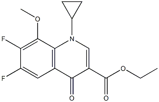 1-Cyclopropyl-6,7-difluoro-1,4-dihydro-8-methoxy-4-oxo-3-quinolinecarboxylic acid ethyl ester Struktur