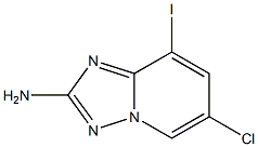 6-Chloro-8-iodo-[1,2,4]triazolo[1,5-a]pyridin-2-ylamine Struktur