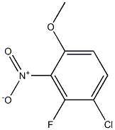 1-Chloro-2-fluoro-4-methoxy-3-nitro-benzene Struktur