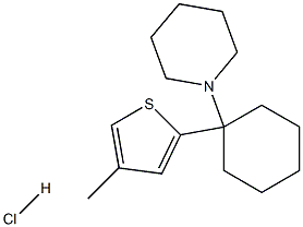 1-[1-(4-METHYL-2-THIENYL)CYCLOHEXYL]PIPERIDINE HYDROCHLORIDE Struktur