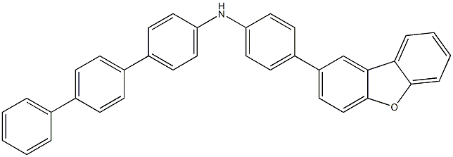 N-(4-(dibenzo[b,d]furan-2-yl)phenyl)-[1,1':4',1''-terphenyl]-4-amine Struktur