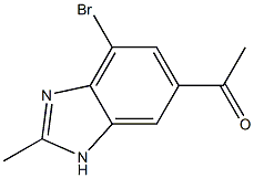 1-(7-Bromo-2-methyl-3H-benzoimidazol-5-yl)-ethanone Struktur