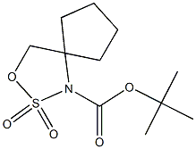 tert-butyl 3-oxa-2-thia-1-azaspiro[4.4]nonane-1-carboxylate 2,2-dioxide Struktur