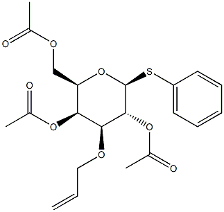 Phenyl 2,4,6-Tri-O-acetyl-3-O-allyl-1-thio-b-D-galactopyranoside Struktur