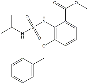 3-(Benzyloxy)-2-((N-isopropylsulfamoyl)amino)benzoic Acid Methyl Ester Struktur