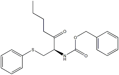 (R)-Benzyl (3-Oxo-1-(phenylthio)heptan-2-yl)carbamate Struktur