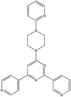 4-PYRIDIN-4-YL-2-PYRIDIN-3-YL-6-(4-PYRIDIN-2-YL-PIPERAZIN-1-YL)-PYRIMIDINE Struktur