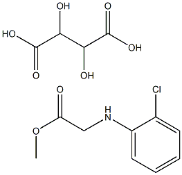 O-chlorophenyl glycine methyl ester tartrate Struktur