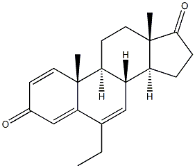 6-ethylandrosta-1,4,6-triene-3,17-dione Struktur