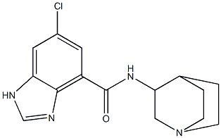 N-(1-azabicyclo(2.2.2)oct-3-yl)--6-chlorobenzimidazole-4-carboxamide Struktur