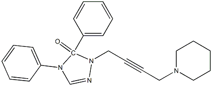 4,5-diphenyl-1-(4-piperidino-2-butynyl)-1,2,4-triazoline-5-one Structure