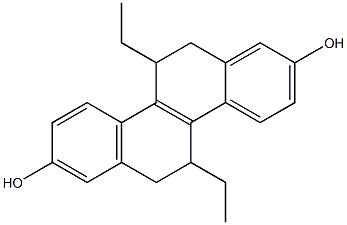 5,11-diethyl-5,6,11,12-tetrahydrochrysene-2,8-diol Struktur