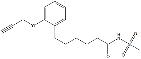 N-methylsulfonyl-6-(2-propargyloxyphenyl)hexanamide Struktur