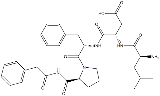 phenylacetyl-leucyl-aspartyl-phenylalanyl-prolineamide Struktur